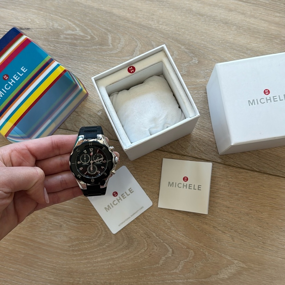 Michele Watch, comes with box, cushion, and papers